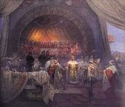 Alfons Mucha The Bohemian King Premysl Otakar II: The Union of Slavic Dynasties Spain oil painting artist